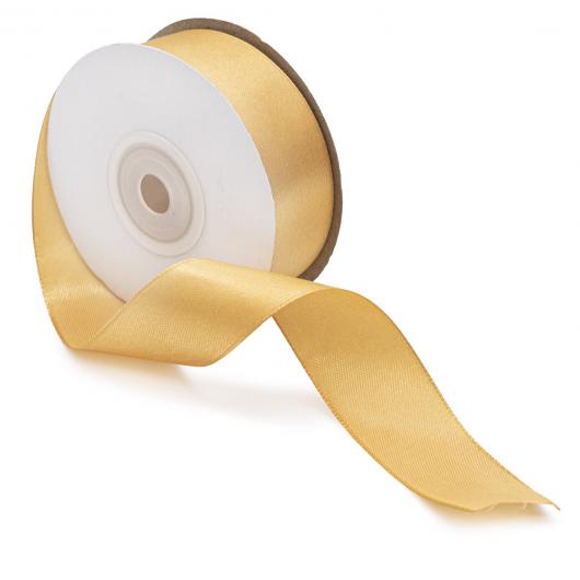 Лента атласная 2,5 см песочная, 23 м