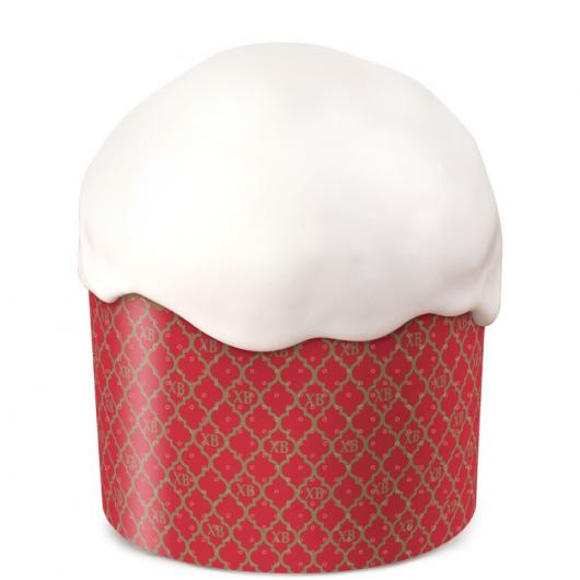 Форма бумажная для кулича d110, h85мм КРАСНЫЙ ФОН ХВ 300г