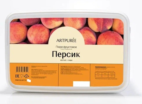 Пюре Artpuree персик без сахара 0,25 кг замороженное